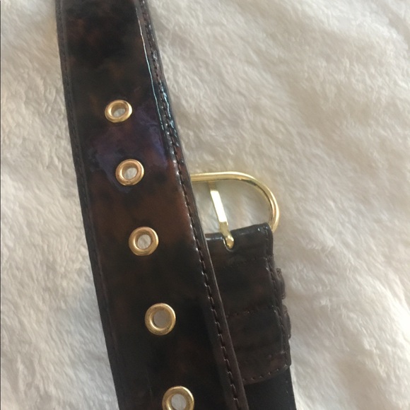 Cuir Veritable leather PU belt 40x1 1/2” brown - Picture 3 of 7